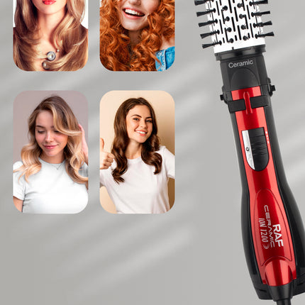 RAF 5-in-1 Rotative Brush Hair Styling Kit | 1200W | Multiple Attachments | Ideal for Versatile Hair Styling