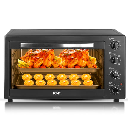 RAF Electric Oven | 60L  Capacity | 2200W Power | Full Function | Visual Glass Door | Temperature Control