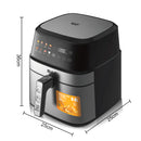 RAF Air Fryer | 5L Capacity | 1700W | Multi-Purpose Machine | 360° Air Circulation | Oli Can Be Reduced by 80% | Easy To Clean