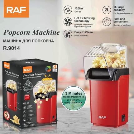 RAF Popcorn Machine | 1200W | 2L Capacity | Fast & Efficient | Healthy Oil-free Popping | Easy to Clean