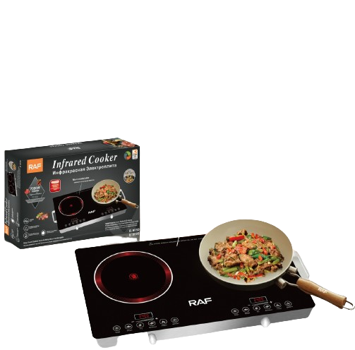 RAF Infrared Cooker Double eyes | 7000W | Pattern Cooking | Simple Operation | Large Firepower | Digital LED Display | Micro Crystal Plate