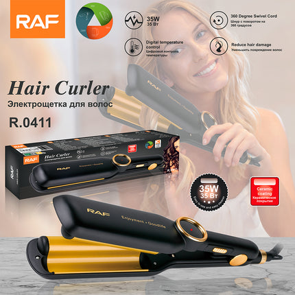 RAF Professional Hair Curler | 200°C PTC Heating | Temperature Control | Ceramic Coating