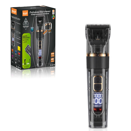 RAF Professional Hair Trimmer | USB Charge | 5 Length Settings | Safe Performance