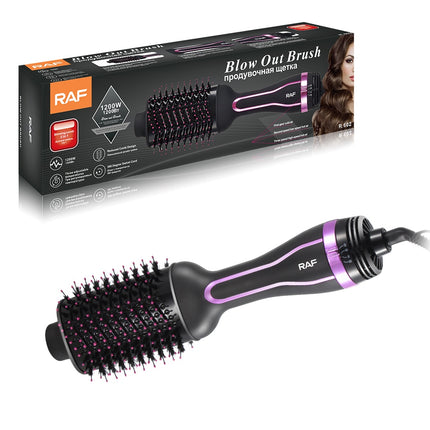 RAF Blow Out Brush | 1200W | 3 Adjustable Temperature | 2 Speed Settings | Reduced Comb Design | 360 Degree Swivel Cord