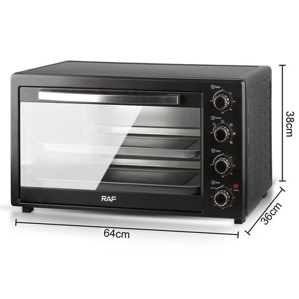 RAF Electric Oven | 60L  Capacity | 2200W Power | Full Function | Visual Glass Door | Temperature Control