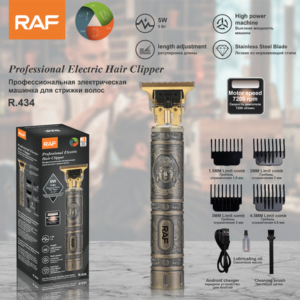 RAF Professional Hair Clipper | High Power | Stainless Steel Blades