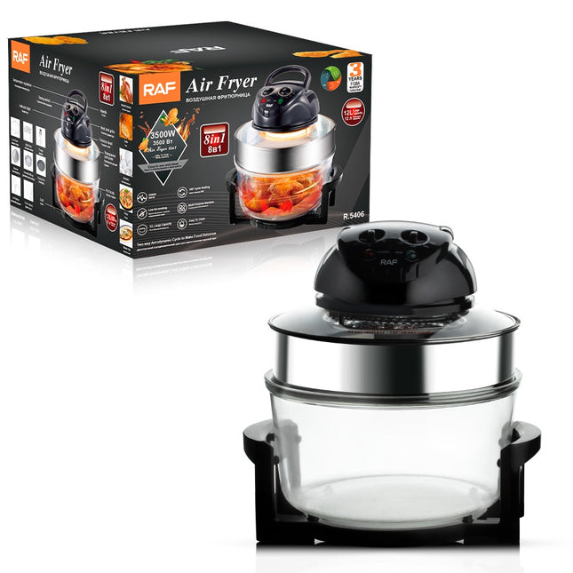 RAF Air Fryer 8-in-1 | 12L Lagre Capacity | Low Fat Cooking | Easy To Clean