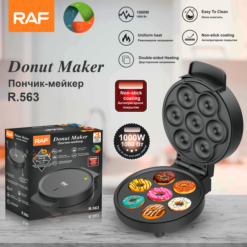 RAF Donut Maker | Double sided Heating | Non-stick Coating | uniform heat | Easy to clean
