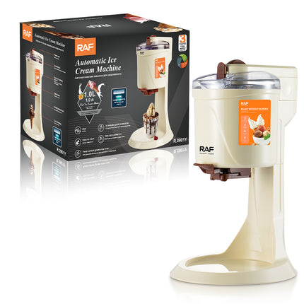 RAF Ice Cream Maker | 15W | Smoothies & Frozen Desserts | Compact Design | 1L Capacity