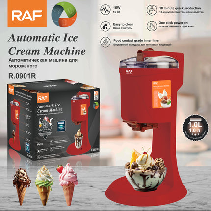 RAF Ice Cream Maker | 15W | Smoothies & Frozen Desserts | Compact Design | 1L Capacity
