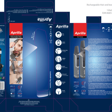 Kiwi Rechargeable Hair Trimmer and Body Groomer | Body Extension | Work with Light | Charging Indicators