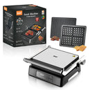 Steak Machine | 1800W | 2 in 1 |  Electric Grill Waffle | Removable Plates | Non-stick Coating | Open 180 Degrees