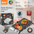 Steak Machine | 2200W | Double-sided baking tray | Temperature regulator | Easy and fast cleaning | 90°/180° | Fold Non-stick baking tray
