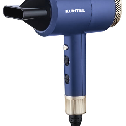 Kumtel Hair Dryer 1800W | 2 Speeds, 3 Heat Settings, Removable Filter