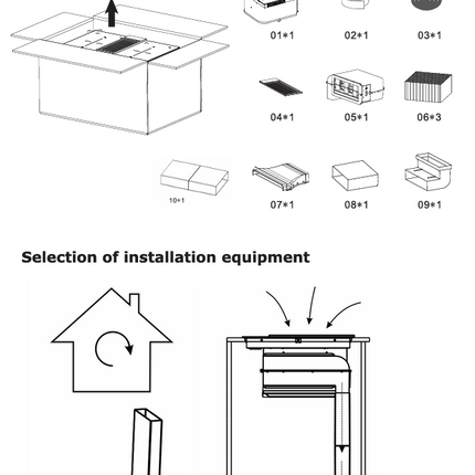 Hyundai 4-Zone Built-in Induction Hob with Downdraft | 9 Power Levels & 750m³/hr Airflow