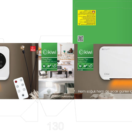 Kiwi Bathroom Heater | 1000W - 2000W | Remote Control | LED Display