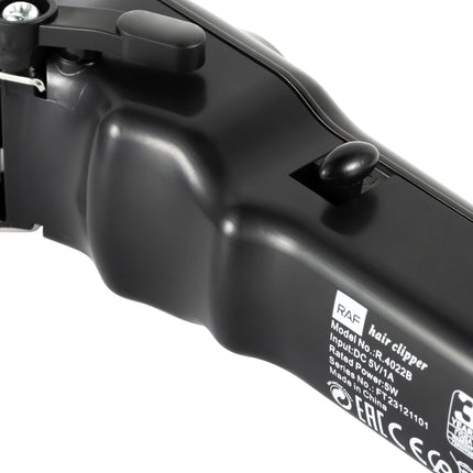 RAF Electric Clipper | Carbon Steel Blade | 4 Shorts Combs | USB Charging