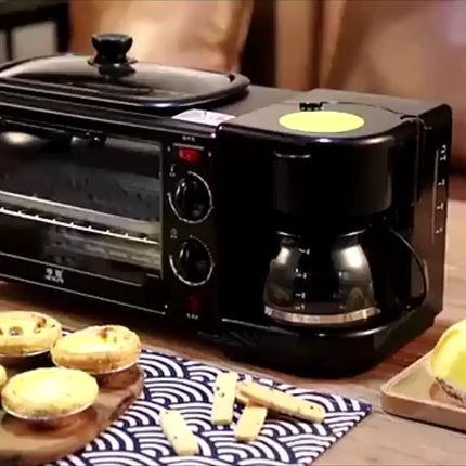 RAF 3-in-1 Breakfast Maker | Temperature  Control | Heat Evenly | Free Timing | Visual Glass Door