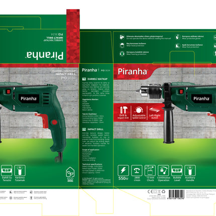 Kiwi Impact Drill | 13mm Drill Capacity | 550W Rated Input Power