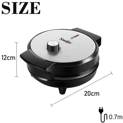 Sonifer Waffle Maker | Non-Stick Plate | Adjustable Temperature | 1000W