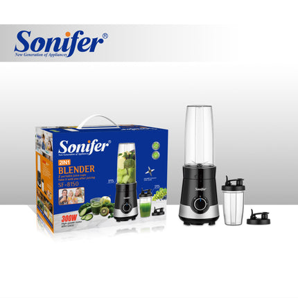 Sonifer Electric Blender | 4-blade stainless steel | 800ml & 500ml Cups | 2-speeds Control | Overheat & safety switch