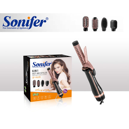 Sonifer Hot Air Styler | 5 Interchangeable Attachments | Constant Temperature | Overheating Protection