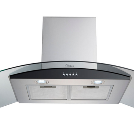 Wall Mounted Angle Glass Chimney Cooker Hood