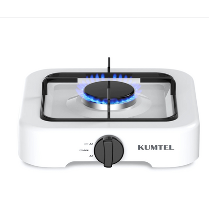 Kumtel Single Gas Cooktop | LPG, 1 Burner, Aluminum Cover, Non-Slip Feet