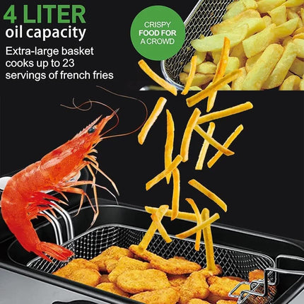 Sonifer Electric  Deep Fryer | 2400W | 6L | Stainless Steel