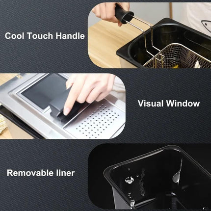 Sonifer Electric  Deep Fryer | 2400W | 6L | Stainless Steel