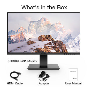 KOORUI Monitor | 24inch | FHD | Frameless Design | low blue light | Flicker Free | Anti Glare | Ultra Slim Design