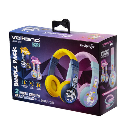 Volkano Sidekick Series Wired Kiddies Headphones with Share Port