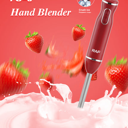 RAF 5in1 Hand Blender Set with Chopper, Mixer and More | 400W | Fast Start | 4 Blade | Egg Beater | Milk Frother | 600ml Blender Jar | Long Leg Knife