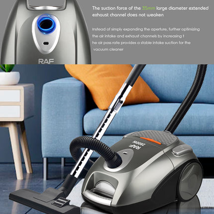 RAF Vacuum Cleaner | 1600w | Speed Variator infinitely | Variable Speed | Washable & Usable bag included | Automatic Cable Convenience | and Simplicity