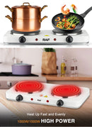 RAF High-Powered Electric Stove with 5-Level Temperature Control, Dual 1000W Burners, and 220V/230V Voltage - Perfect for Cooking Versatility!