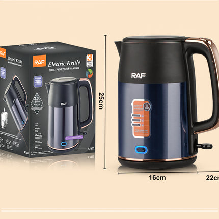 RAF Electric Kettle | 2L Capacity | 1800W | High Quality Stainless Steel