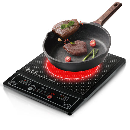 RAF Induction Cooker | 2000W | Ceramic Cooktop | 5 Functions | Key Control |  Large Firepower | Pattern Cooking