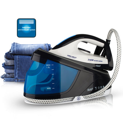 RAF Electric Steam Iron | 2600-3100W | 1500mL PP water tank | Ceramic Soleplate | Self Cleaning