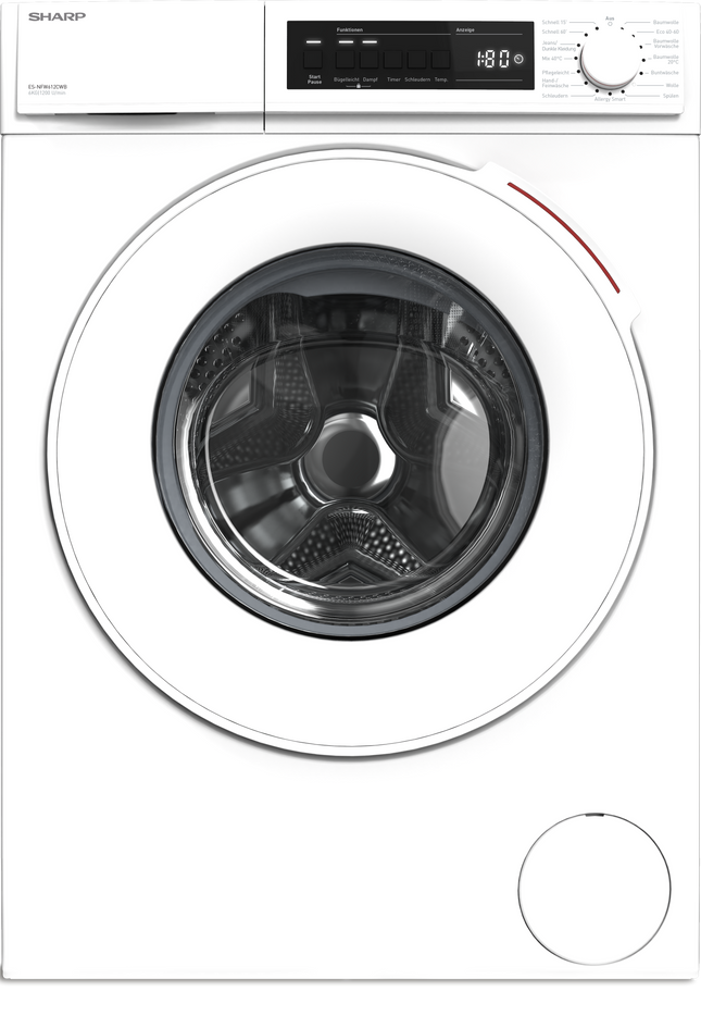 Sharp Washing Machine 6KG | 1200 rpm | Quick Wash | Energy Class B | LED Display