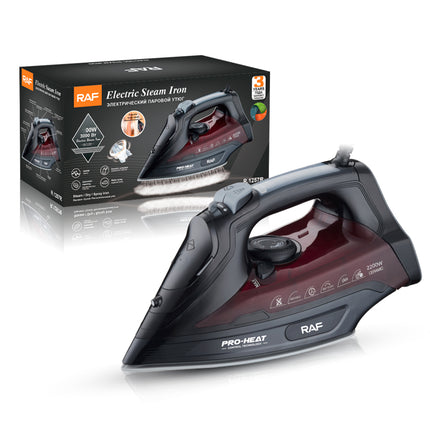 RAF Electric Steam Iron | 2600W | Ceramic Soleplate | Water Spray | Automatic Cleaning