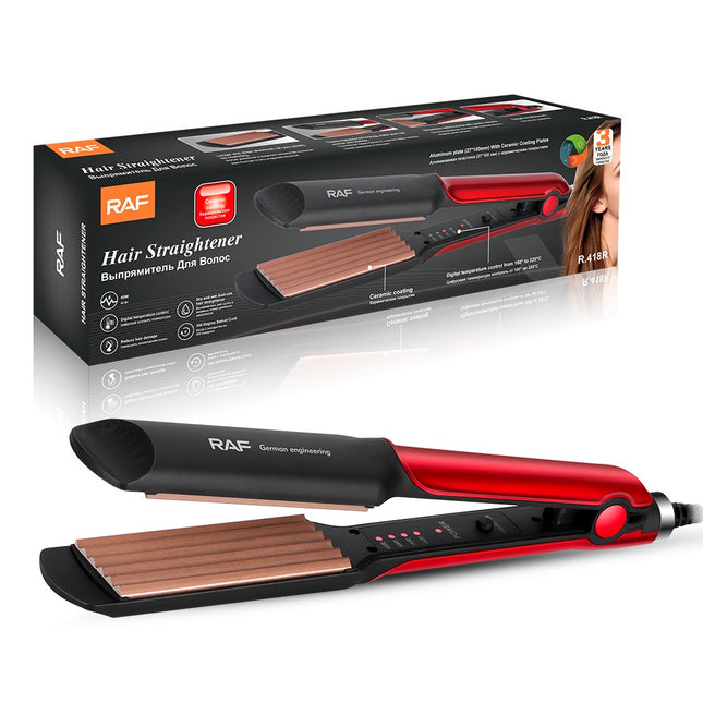 RAF Hair Straightener | PTC Heating | Nylon Handle | Digital Temperature Control | Ceramic Coating