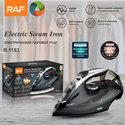 RAF Electric Steam Iron | 2800W | Burst of Steaming | Nano Ceramic Soleplate | Self Cleaning