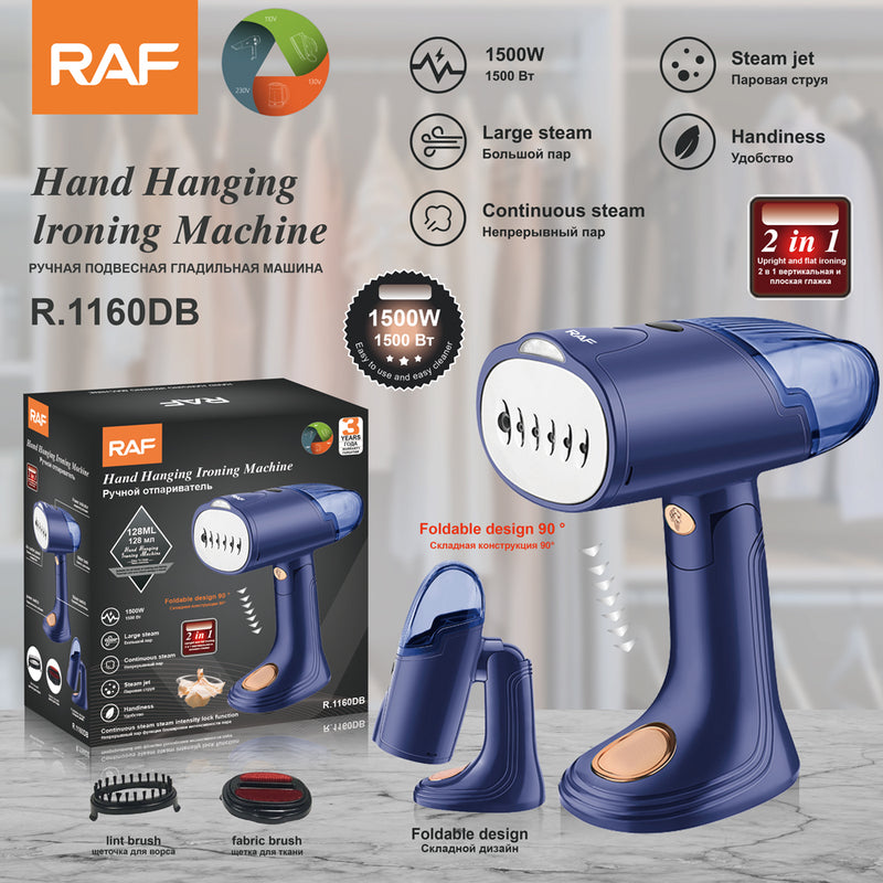 RAF Hand Hanging Ironing Machine Portable | 1500W | Steam Jet | Large Steam | Handiness | Continuous Steam | 3 years warranty