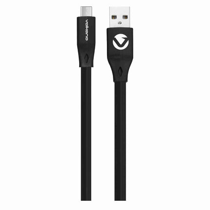 Volkano Slim Series Flat PVC Type-C Cable 1.2m - Black