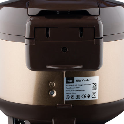 RAF Rice Cooker 5L Capacity | 700W | Non-Stick Coated | Multi-Function Menu