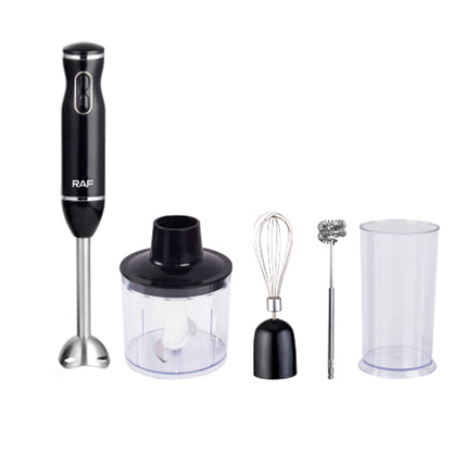 RAF 5in1 Hand Blender Set with Chopper, Mixer and More | 400W | Fast Start | 4 Blade | Egg Beater | Milk Frother | 600ml Blender Jar | Long Leg Knife