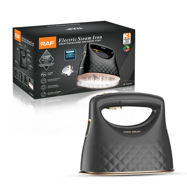 RAF Electric Steam Iron | 2100W | Vertical Steaming | Ceramic Soleplate | Temperature control