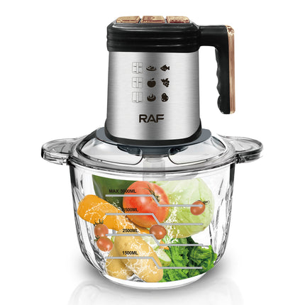 RAF Food processor | 500W | 5L Capacity | 5 Sharp Blades | Good Quality | Safety in use | 3 Years Warannty