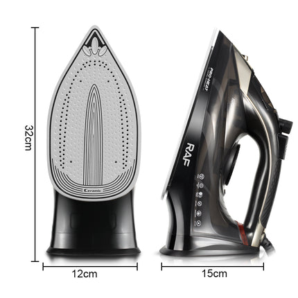 RAF Electric Steam Iron | 2600W | Vertical Steaming | Ceramic Soleplate | Self Cleaning