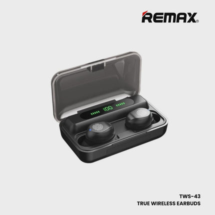 REMAX TWS-43 Wireless Bluetooth Earbuds | LED Display | HiFi Sound | Automatic Pairing for Stable and Efficient Audio